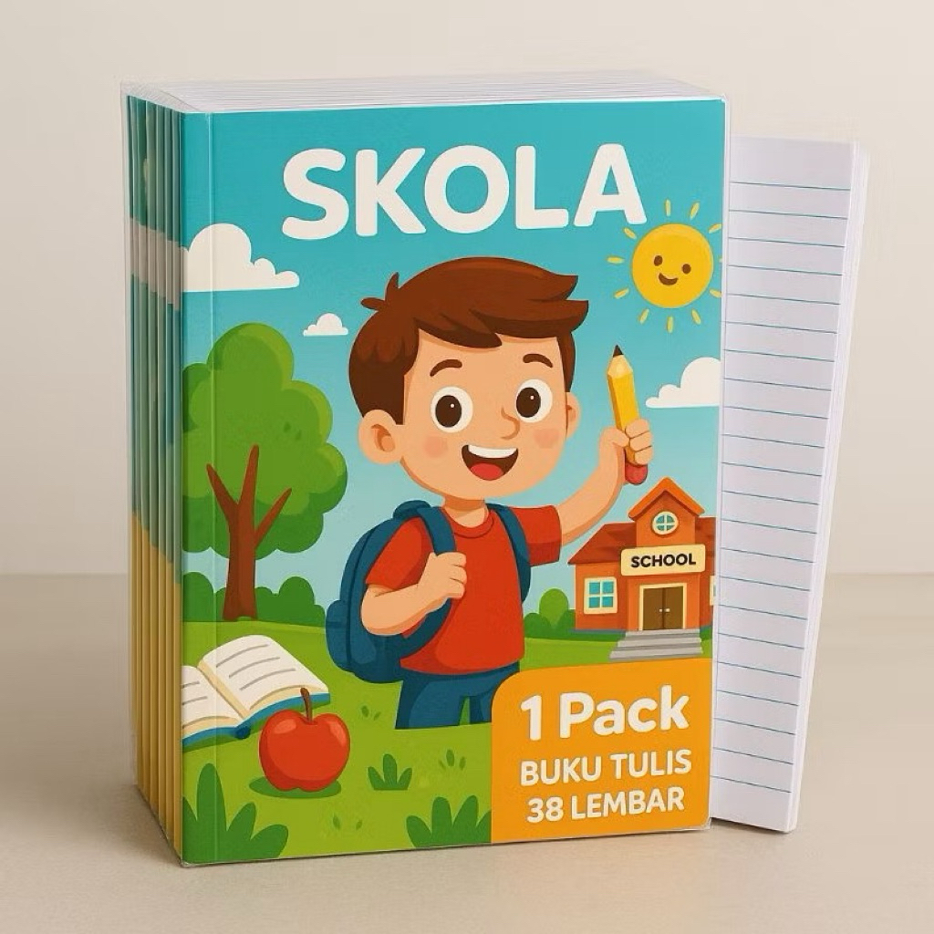 

BUKU TULIS SKOLA BY SIDU 38 LEMBAR ISI 10 PACK BUKU LATIHAN UKURAN KWARTO