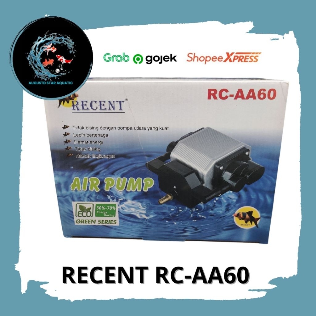 Recent RC-AA60 Pompa Udara Kolam Ikan Aquarium Tekanan Besar Aerator Kolam Ikan