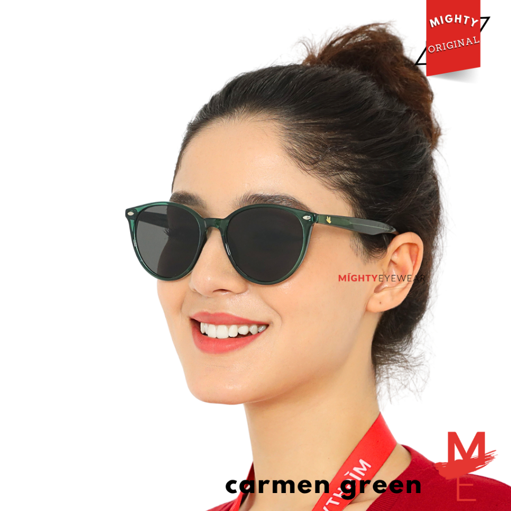 MIGHTY - Kacamata hitam wanita Sunglasses - Minus Normal - CARMEN GREEN