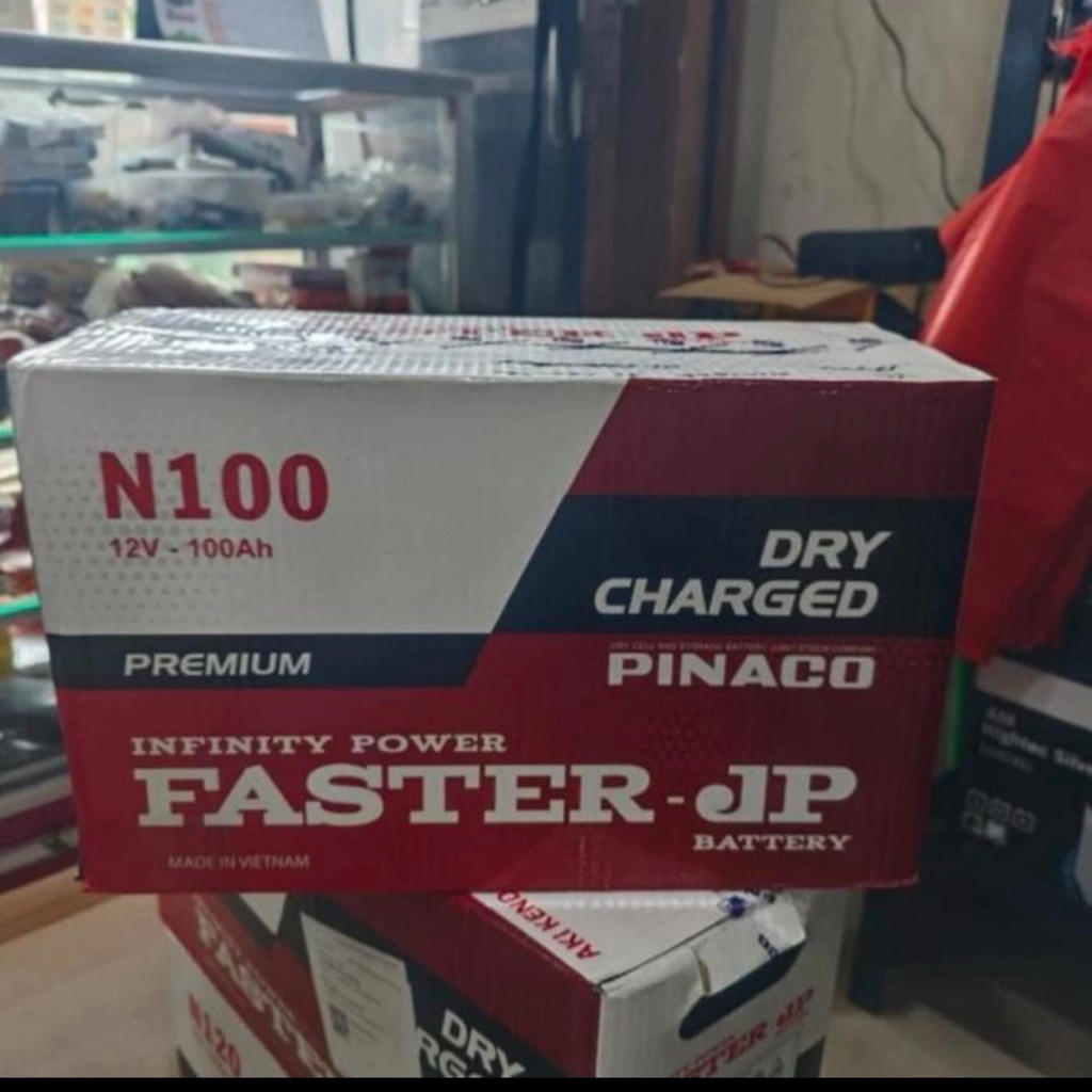 AKI BATERAI BASAH FASTER JP N100/95E41R 100AH GENSET TAFT GRS 6 BLN