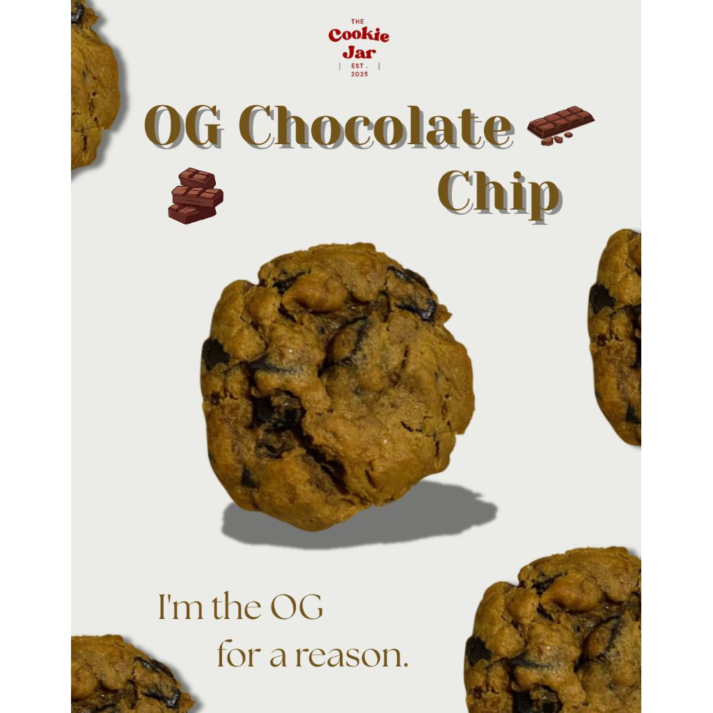 

[BESTSELLER] OG Chocolate Chip Cookie – Chewy, Lumer, Dark Cokelat Premium | Homemade & Halal