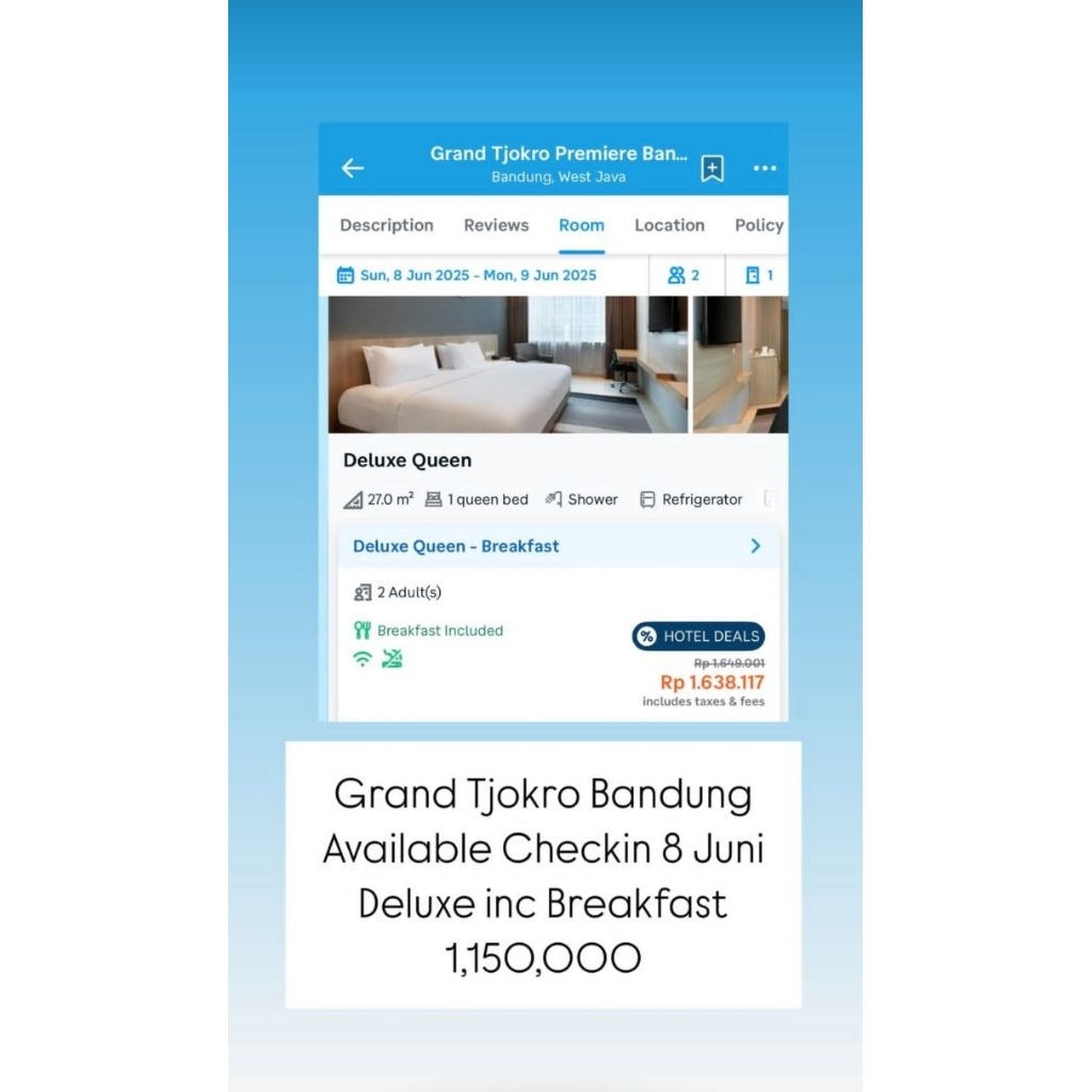 Voucher Hotel Grand Tjokro Bandung