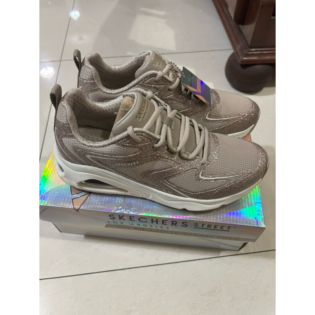 Skechers Tres Air Uno Taupe Ori Sepatu sneakers Women