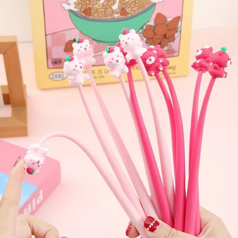 

Pulpen Anak Goyang Lotso 3D Lentur Pen Elastis Karakter Lucu Kartun 0.5mm