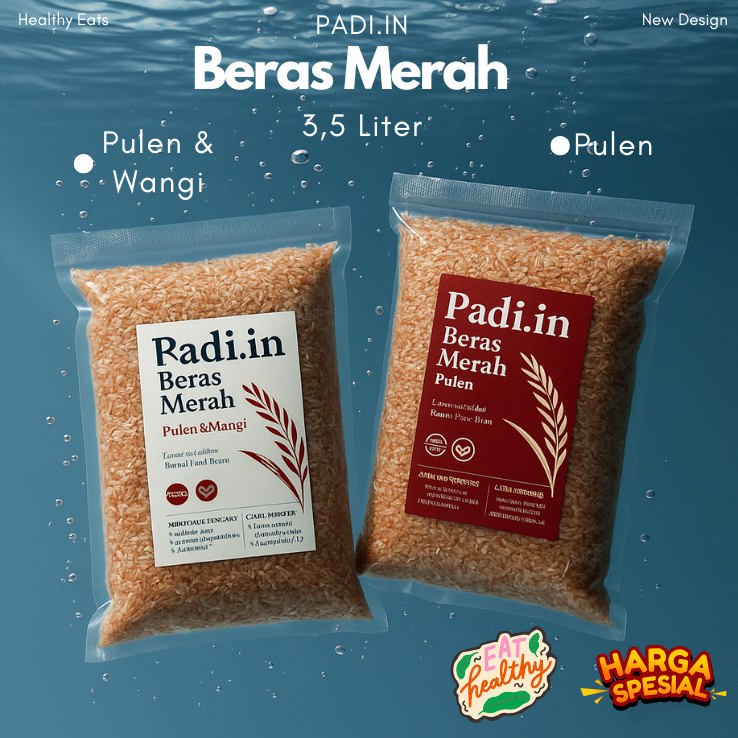 

Beras Merah Dijamin Pulen & Pandan Wangi Padiin - Kemasan 3,5 Liter