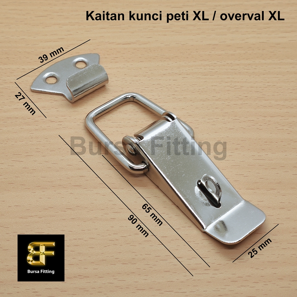 Kaitan peti XL plus kunci / overval XL / kunci koper / kunci album