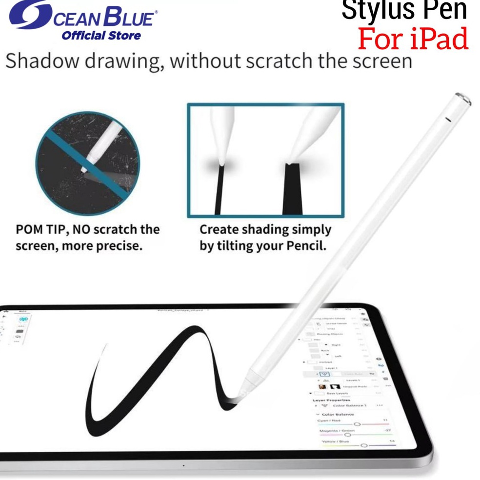 KODE I24N Stylus Pen Capacitive For Appel Ipad OCEANBLUE Magnetic Charging Touch Pencil Pensil