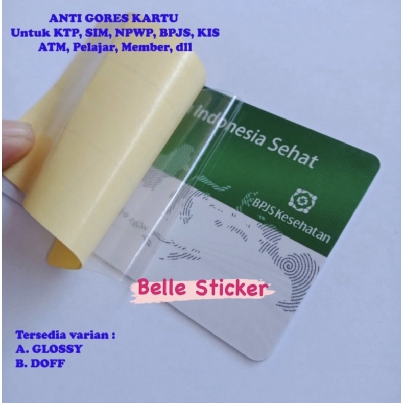 

Anti Gores/Laminating Untuk KTP SIM BPJS NPWP