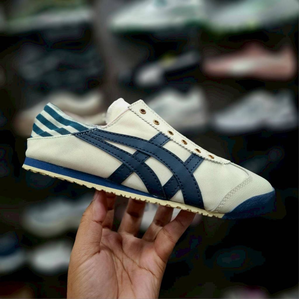 Sepatu Onitsuka Tiger paraty cewek cream navy 2