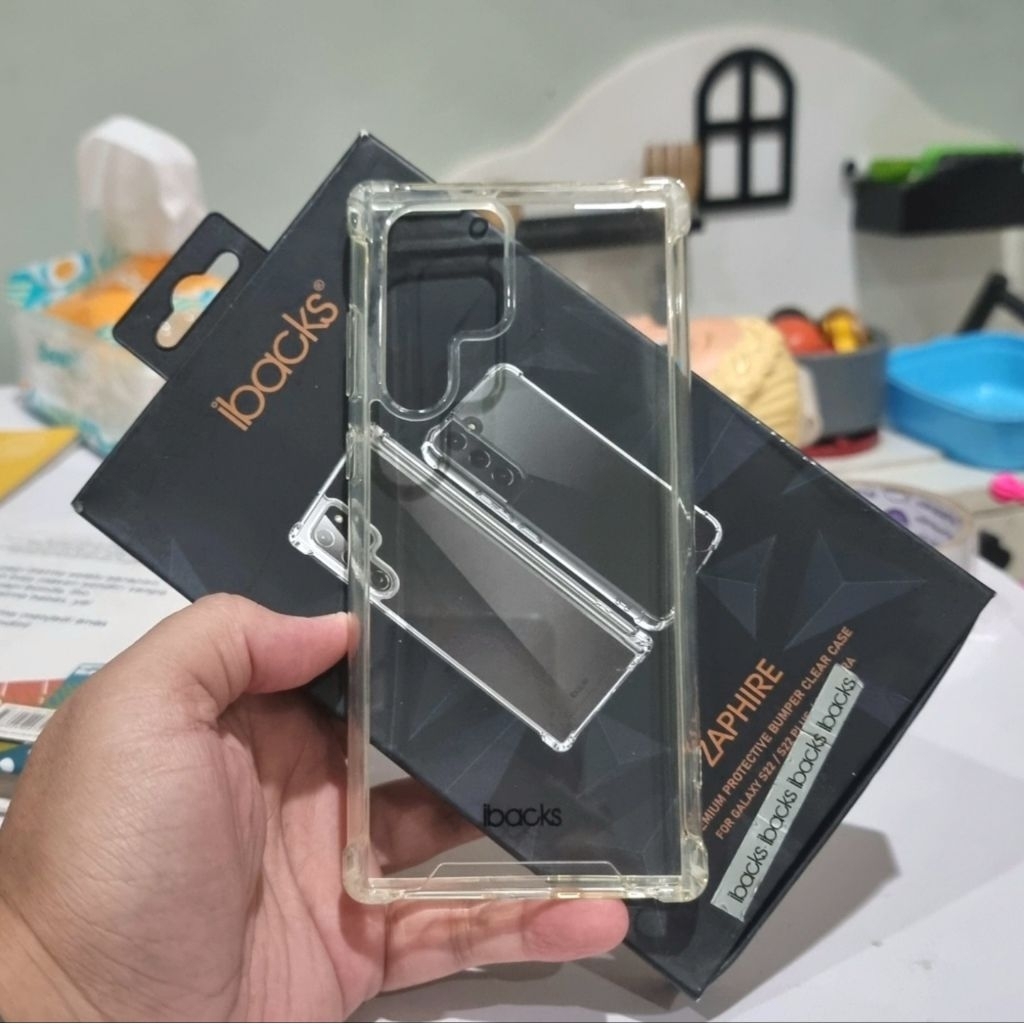 ERASPACE Ibacks S22 Ultra case clear solid ex pemakaian