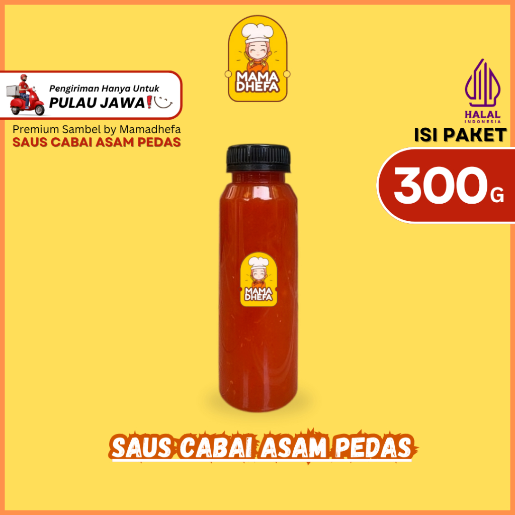 

Saos/Saus Cabai Asam Pedas by Mamadhefa isi 300ml