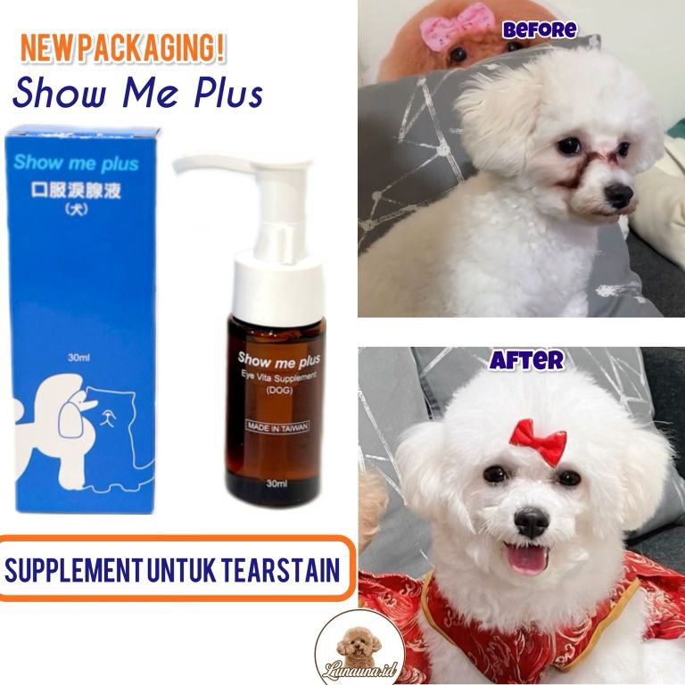 Show Me Plus Supplement Tear Stain Remover For Dogs  Vitamin Tearstain anjing  Obat Tearstain Anjing