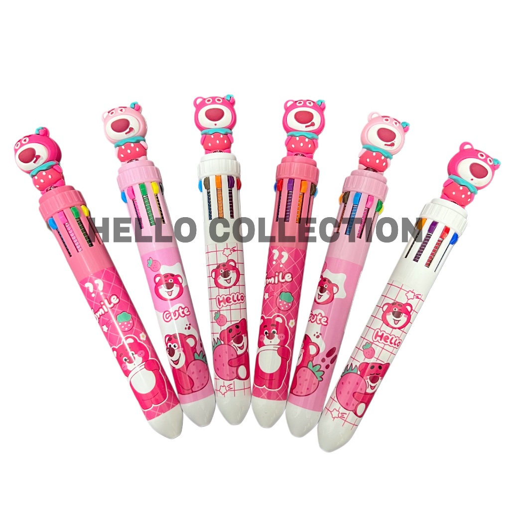 

Pulpen Anak 10 Warna Lotso 3D Kartun Karakter Lucu Pen Cetek