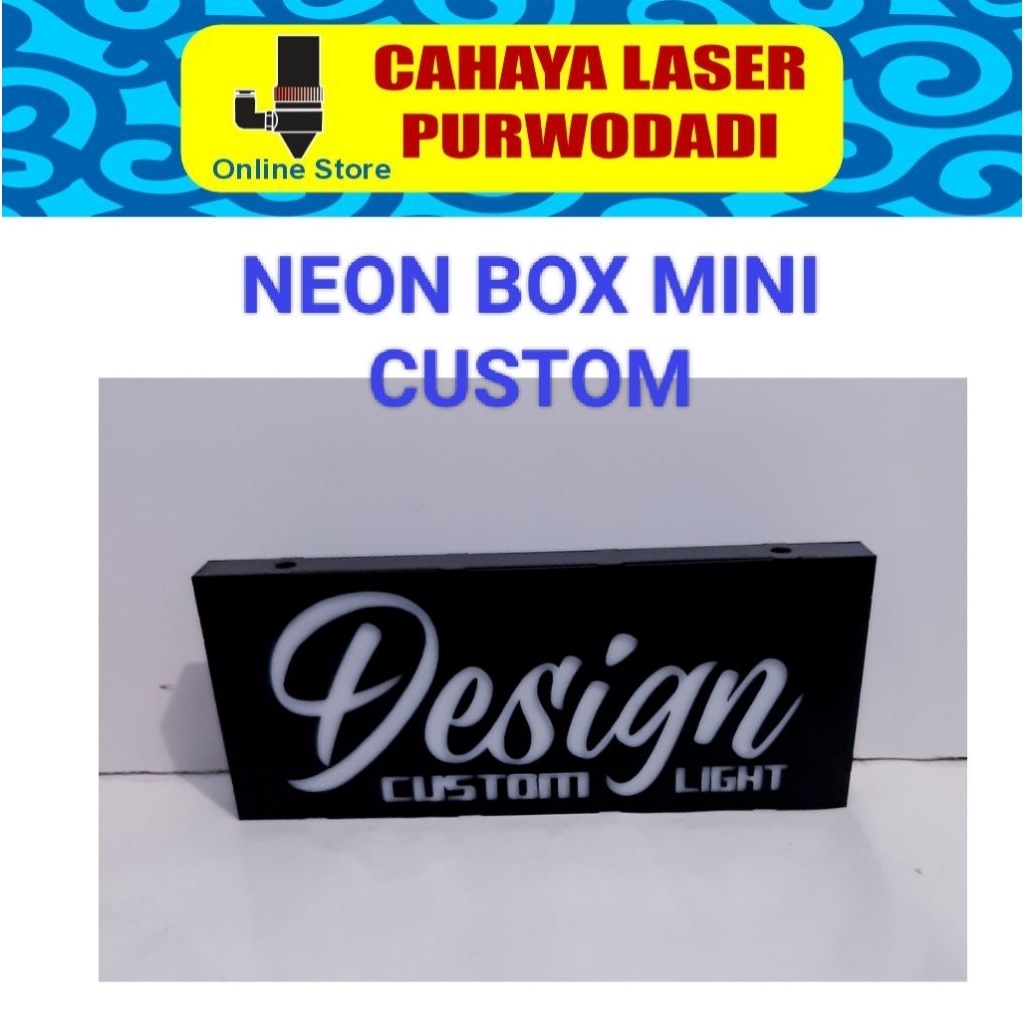 Neon box mini led/lampu kamar tidur/papan nama akrilik led/ lampu dinding custom/lampu hias akrilik