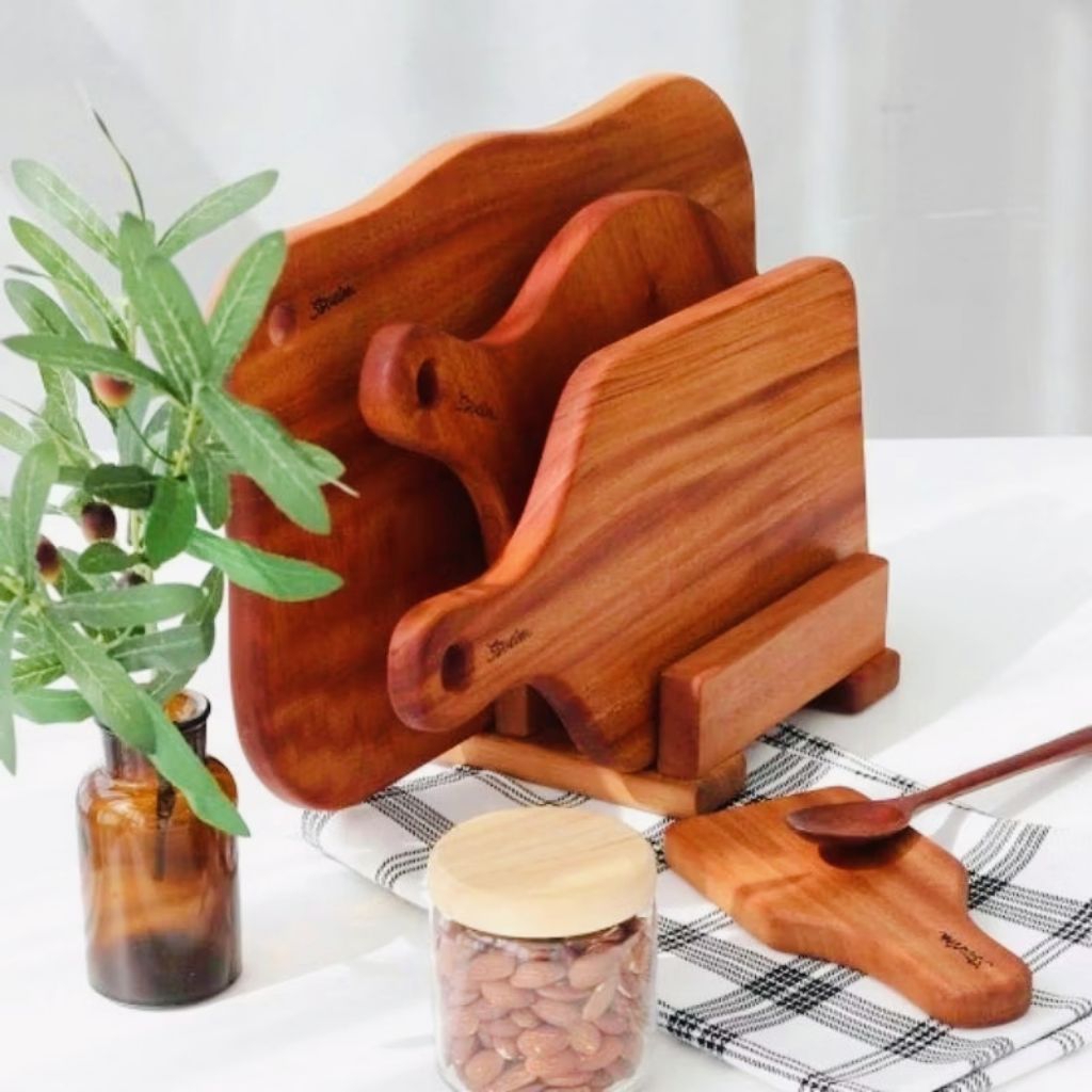 Rak Piring Kayu Jati /Rak Telenan/ Rak Kayu susun 4 Serbaguna