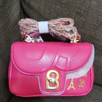 buttonscarves alma bag small fuchia new