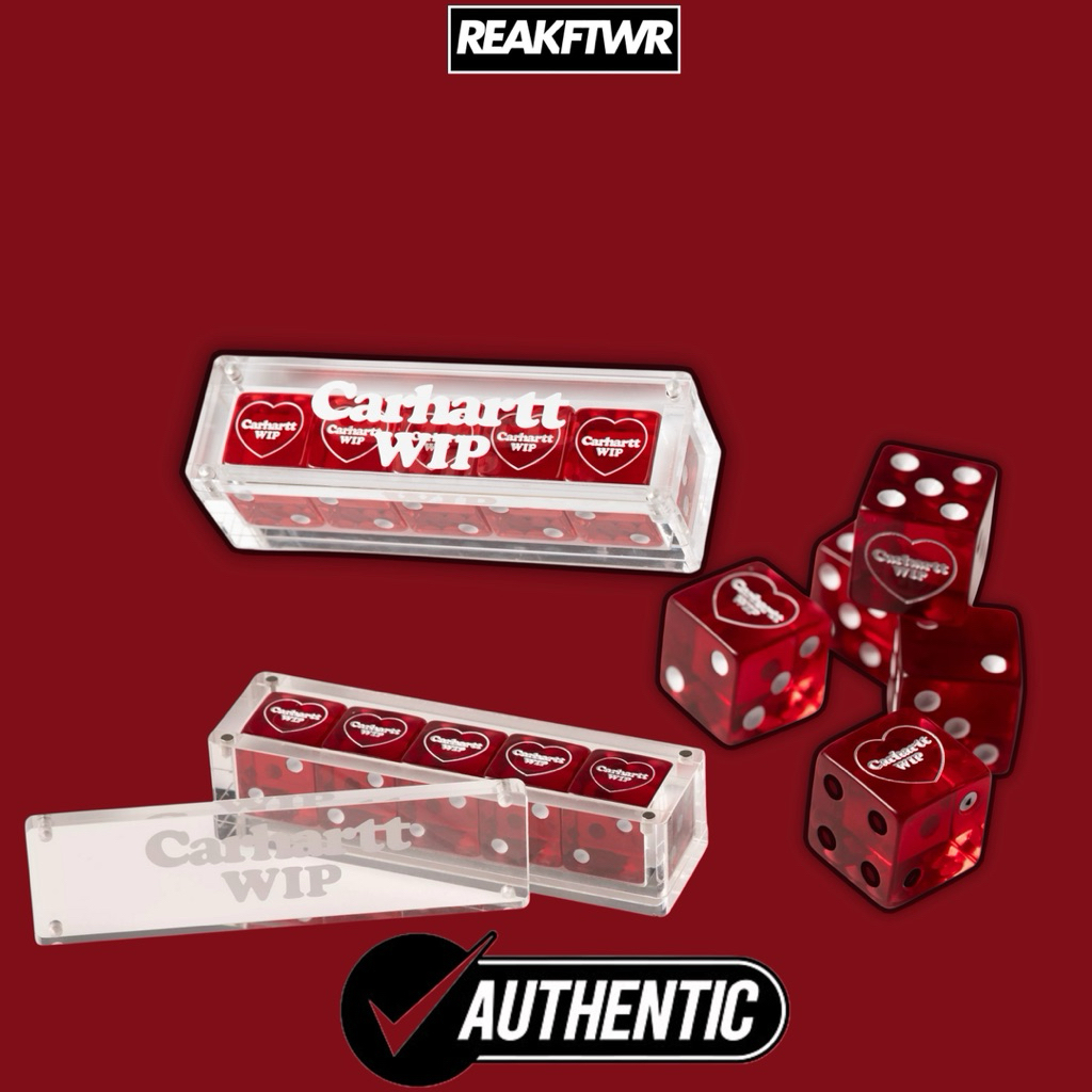 Carhartt Wip Heart Dice Set Scarlet 100% Authentic