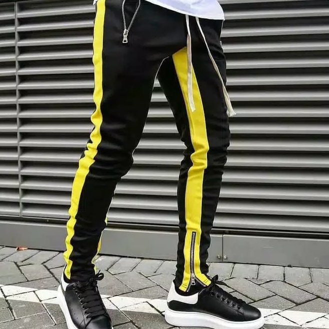 ZORKA  Celana Panjang Pria Joger Hypebeast Sport Style Eropa  Training Jogger Pant Basic Hitam List 