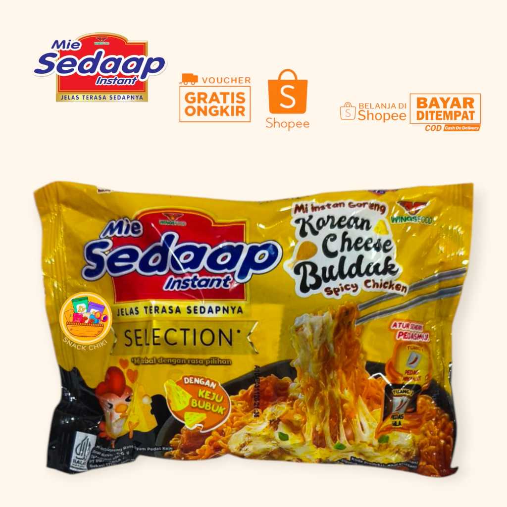 

MIE SEDAAP SELECTION DENGAN RASA CHESE BULDUK HARGA PER 5 PCS