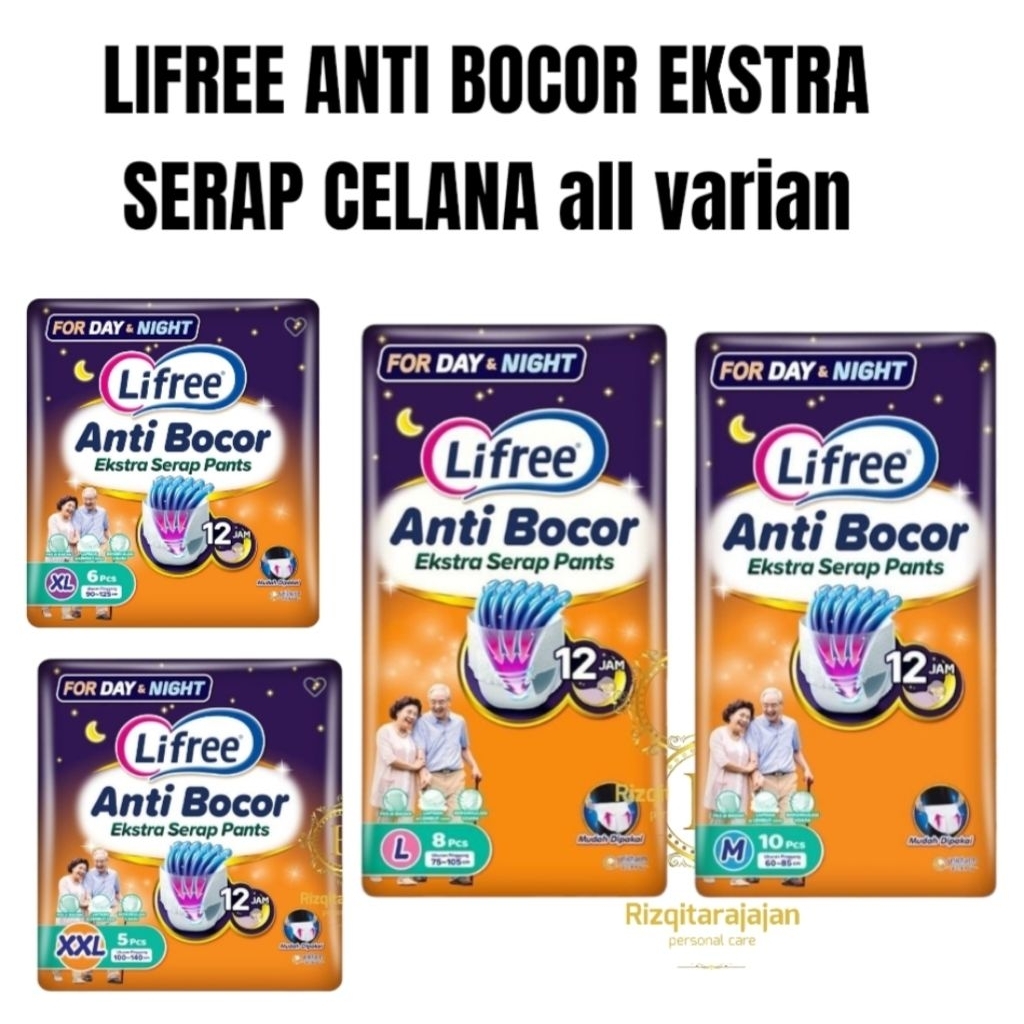 LIFREE ANTI BOCOR, Lifree Ekstra Serap Pants ,Celana Semua Ukuran M,L, XL,XXL