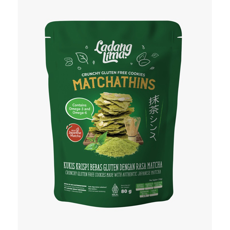 

Ladang Lima Matchathins Cookies Krispi Gluten Free 80gram