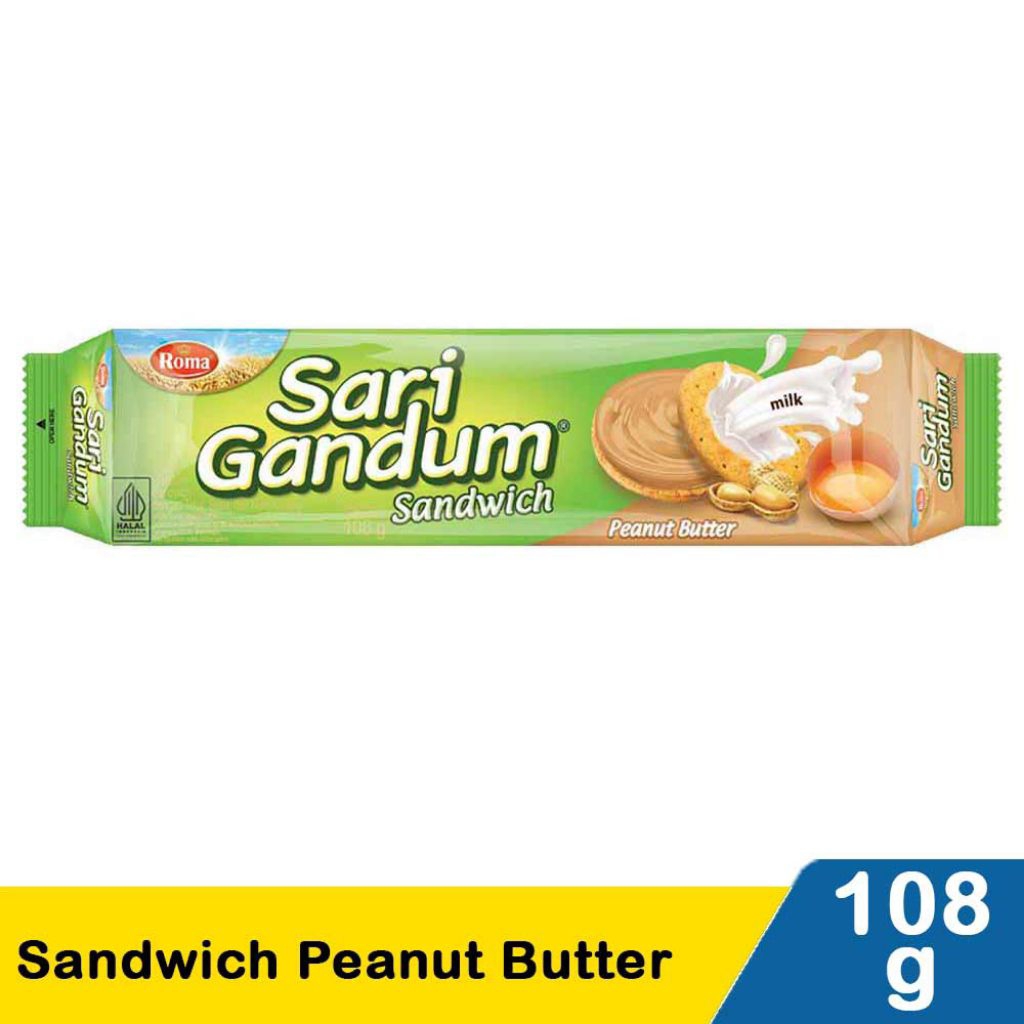 

Roma Biscuit Sari Gandum Sandwich Peanut Butter 108g