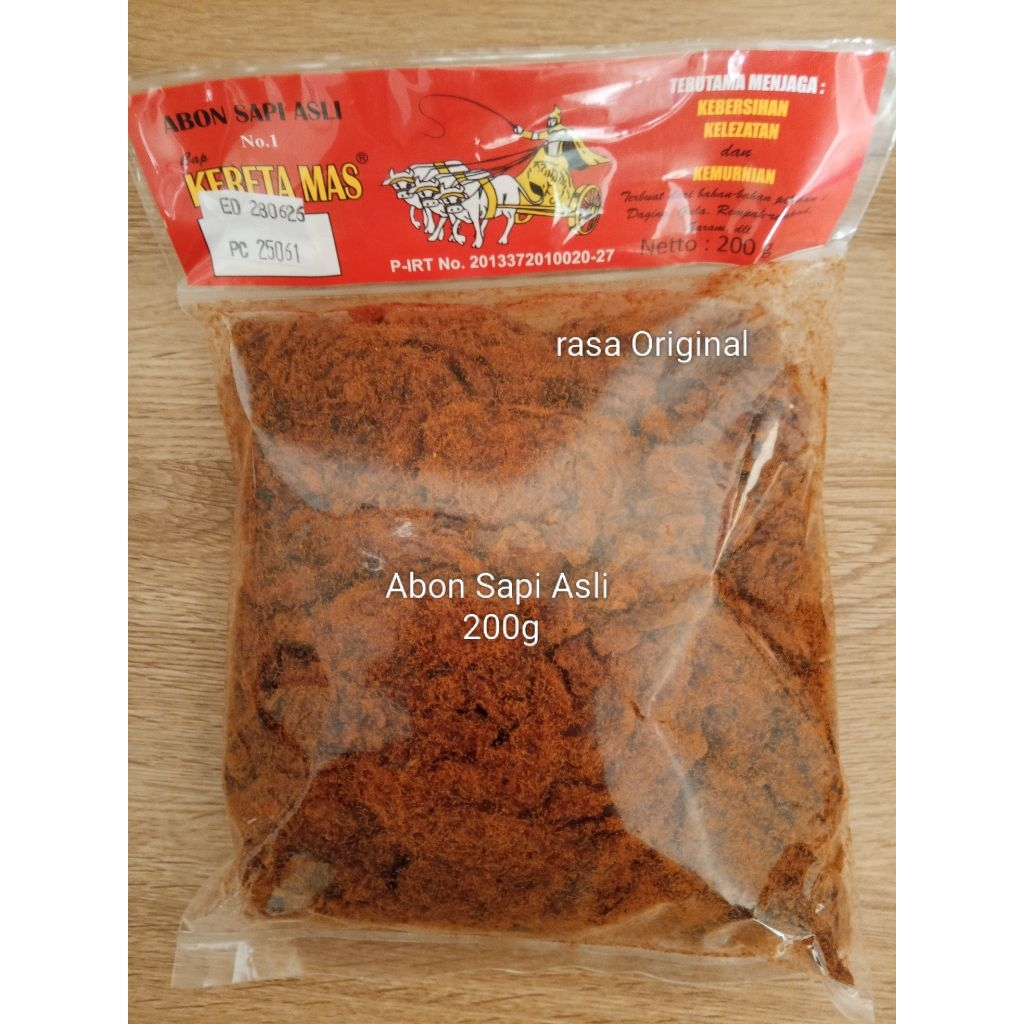 

Abon Sapi Kereta Mas No.1 asli Solo Original 200g Exp 28-06-2026