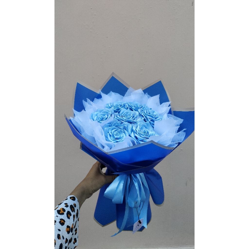 

buket bunga pita satin