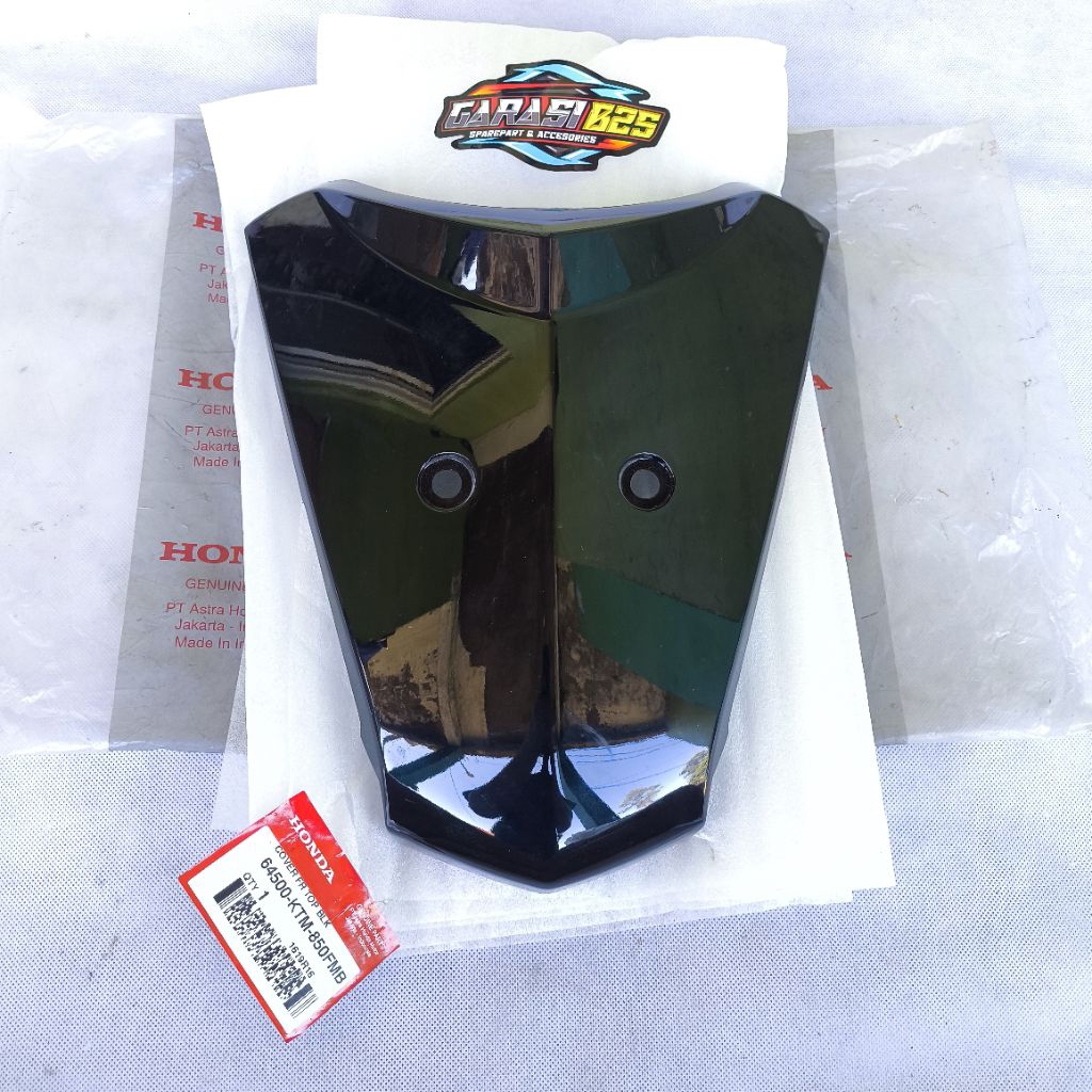 64500-KTM-850FMB Cover Front Top Panel Dasi Depan Hitam Supra X 125 Old Lama Batman Original AHM