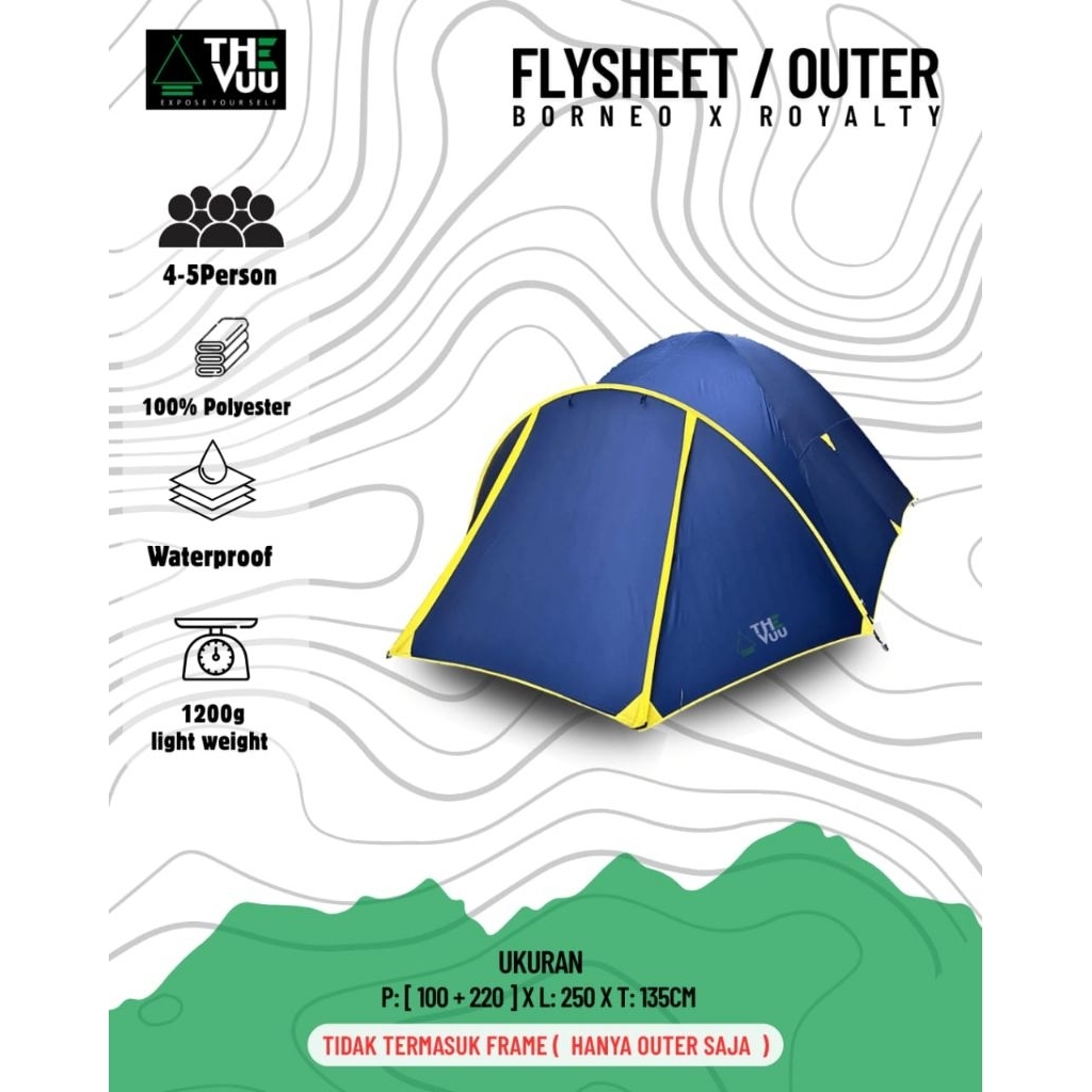 OUTER TENDA BORNEO 4 FLYSHEET BORNEO 4 / INNER BORNEO 4
