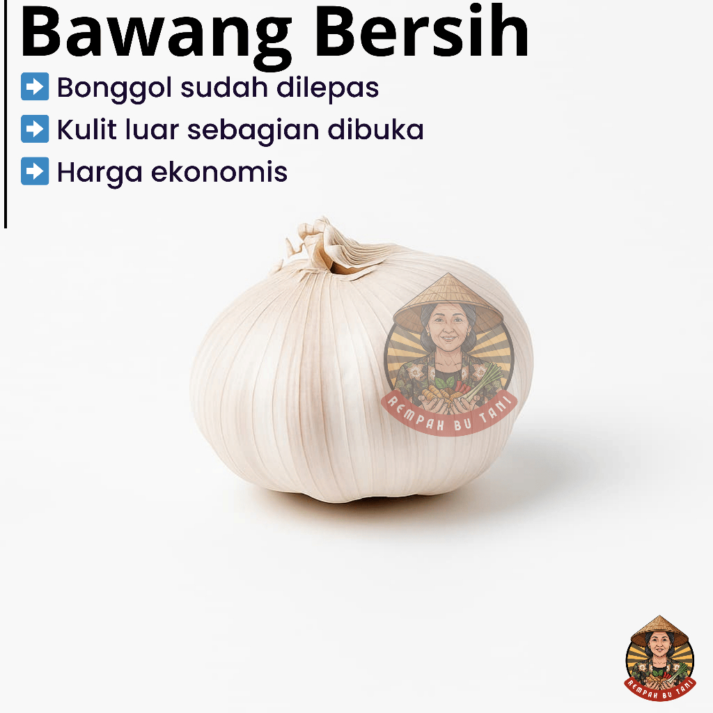 

Bawang Putih Honan Bersih – Grade B Hemat Waktu Rempah Bu Tani