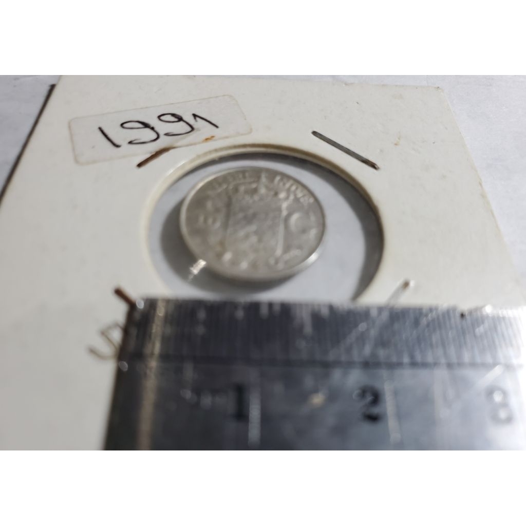 1 biji koin perak belanda 1/10 gulden 1940  temuan sungai untuk koleksi/hiasan/pajangan/dll.
