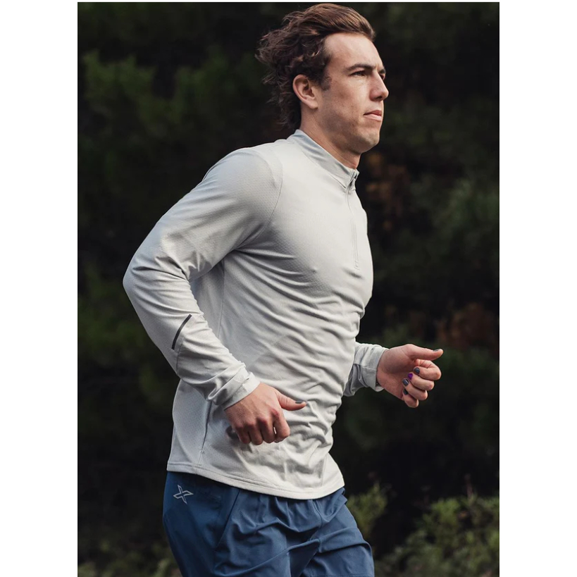 KAOS JAKET / SWEATSHIRT 2XU XS-S Mens Light Speed 1/2 Zip YRCH MR6960A HARBOR MIST BNWT RUNNING MARA