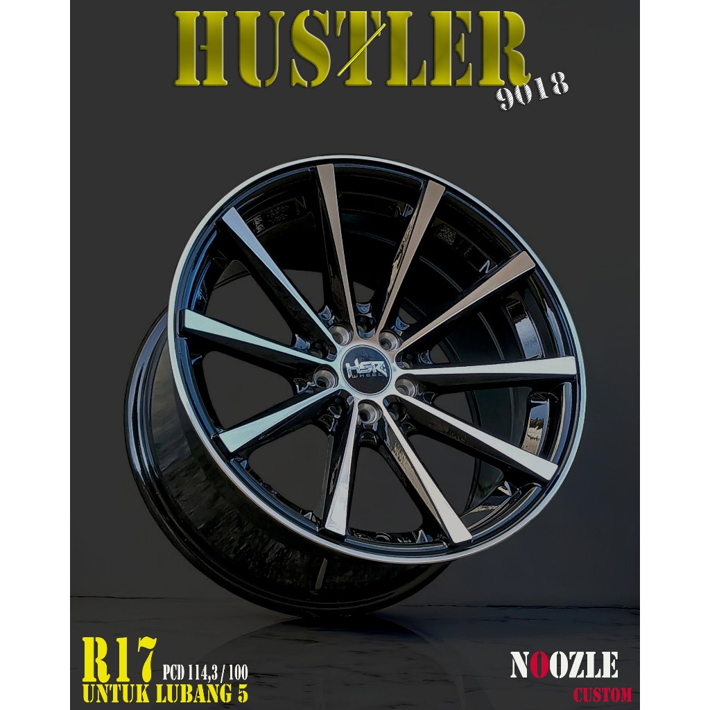 Velg Racing R17 Lebar Belang Lubang 5 Pelek Mobill HSR Ring 17 Type HSR Hustler Velg INNOVA ACCORD C
