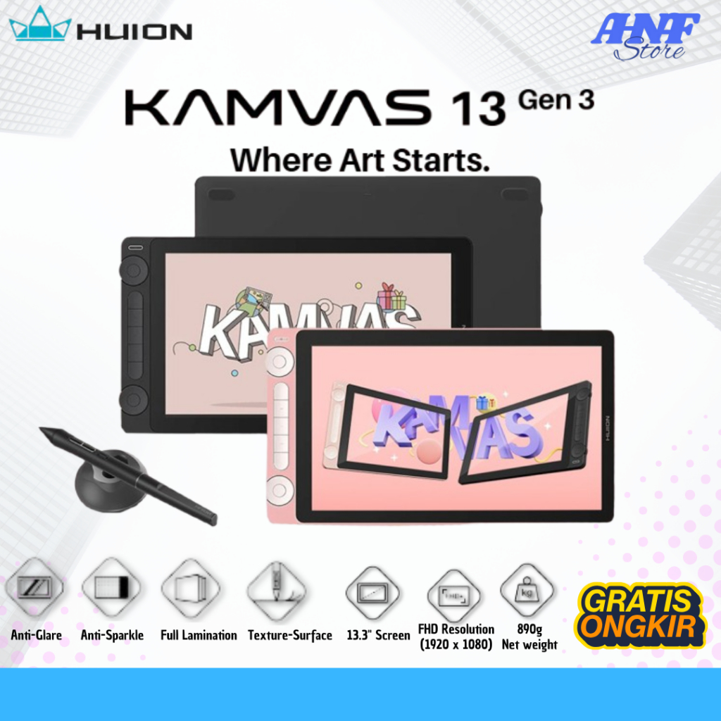 Drawing Pen Display HUION KAMVAS 13