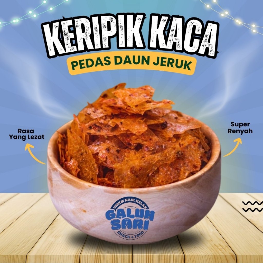 

Keripik Kaca Sultan Kiloan Bumbu Cikruh Rasa Pedas Daun Jeruk Super Renyah Nikmat Praktis Anti Alot