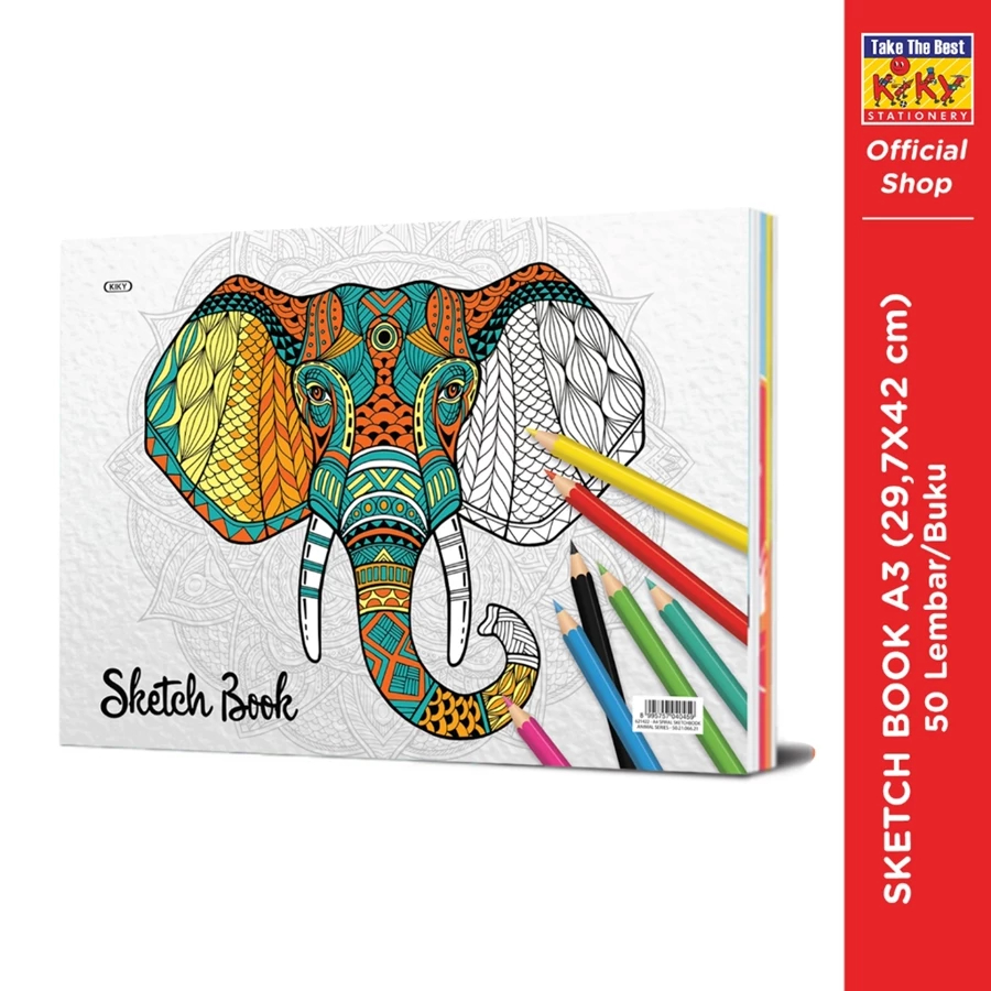 

[ 1 PCS ] SKETCH BOOK A3 KIKY ISI 50 LEMBAR / MOTIF RANDOM