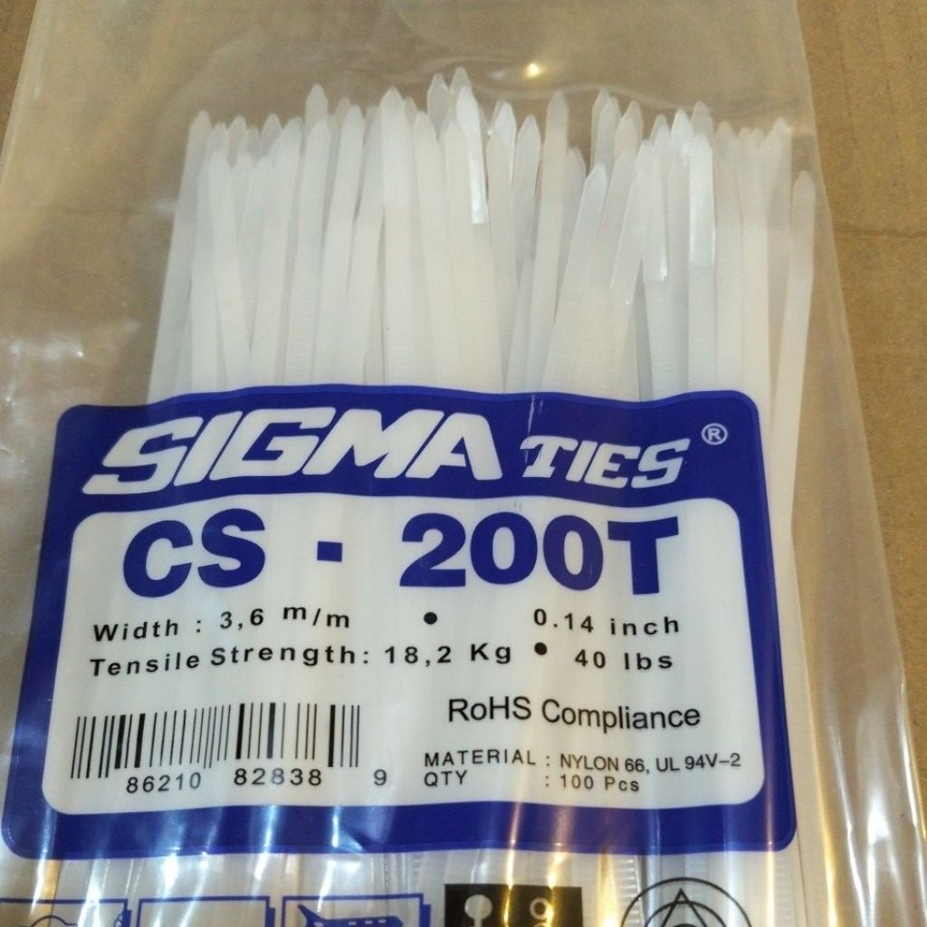 

KABEL TIES SIGMA CS 200T ISI 100 PCS