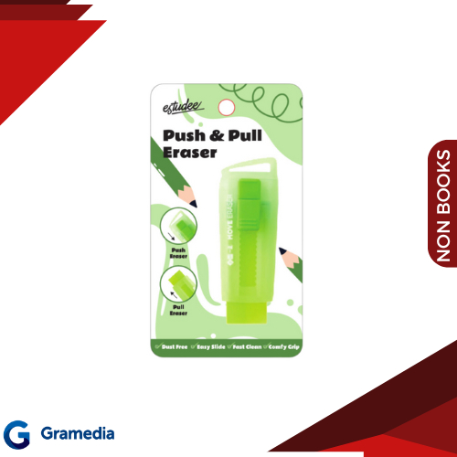 

Gramedia Medan - ESTUDEE PUSH&PULL ERASER ES-H258 GREEN