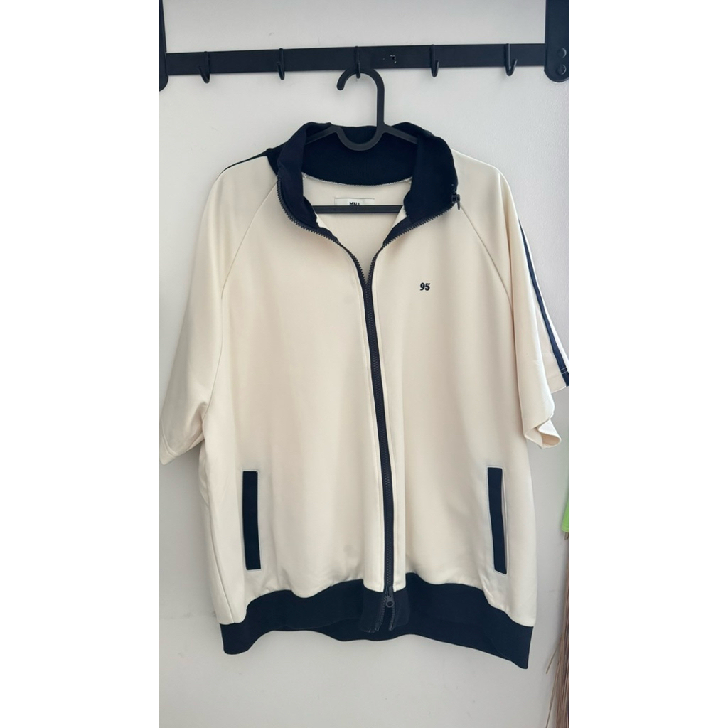 Preloved Mono-Mart Number Embroidery Short Sleeve Track Jacket