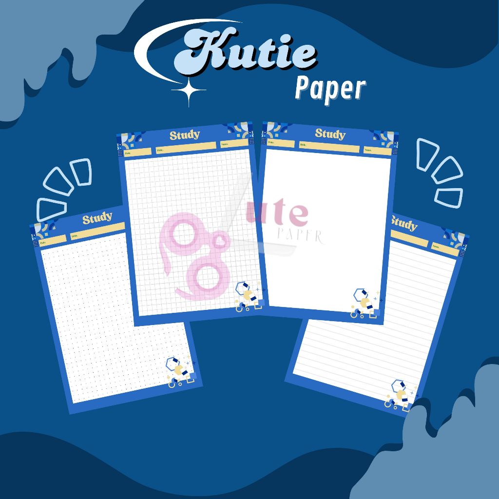 

refill loose leaf/ isi ulang kertas binder ukuran A5 by kutiepaper edisi "Geometri