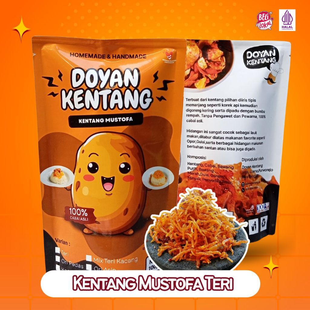 

DOYAN KENTANG - Kentang Mustofa Teri 100 gram