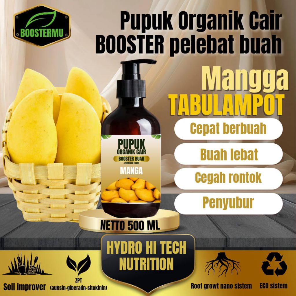 BoosterMu- POC Tambulampot buah Mangga mempercepat pembuahan dan meningkatkan jumlah buah Mangga