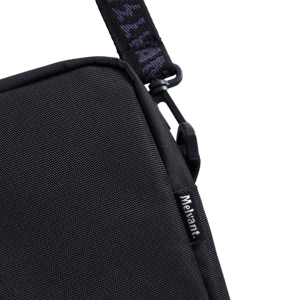 kualitas super melvant - mcsb romanov black compact shoulder bag tas selempang hitam kecil pria