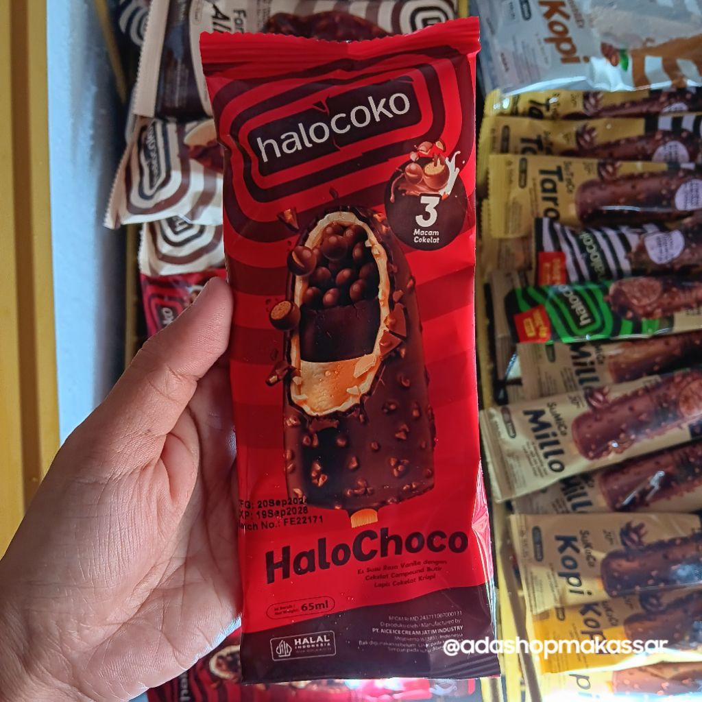 

Es Krim Halocoko Halo Choco / Fantasy Caramel Malt / Fantasy Almond