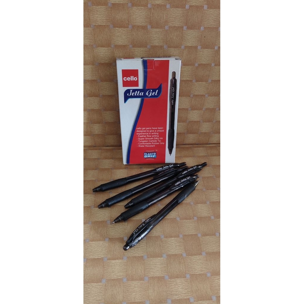 

CELLO Jetta Gel Gelpen Retract tinta hitam (per 3 pcs)