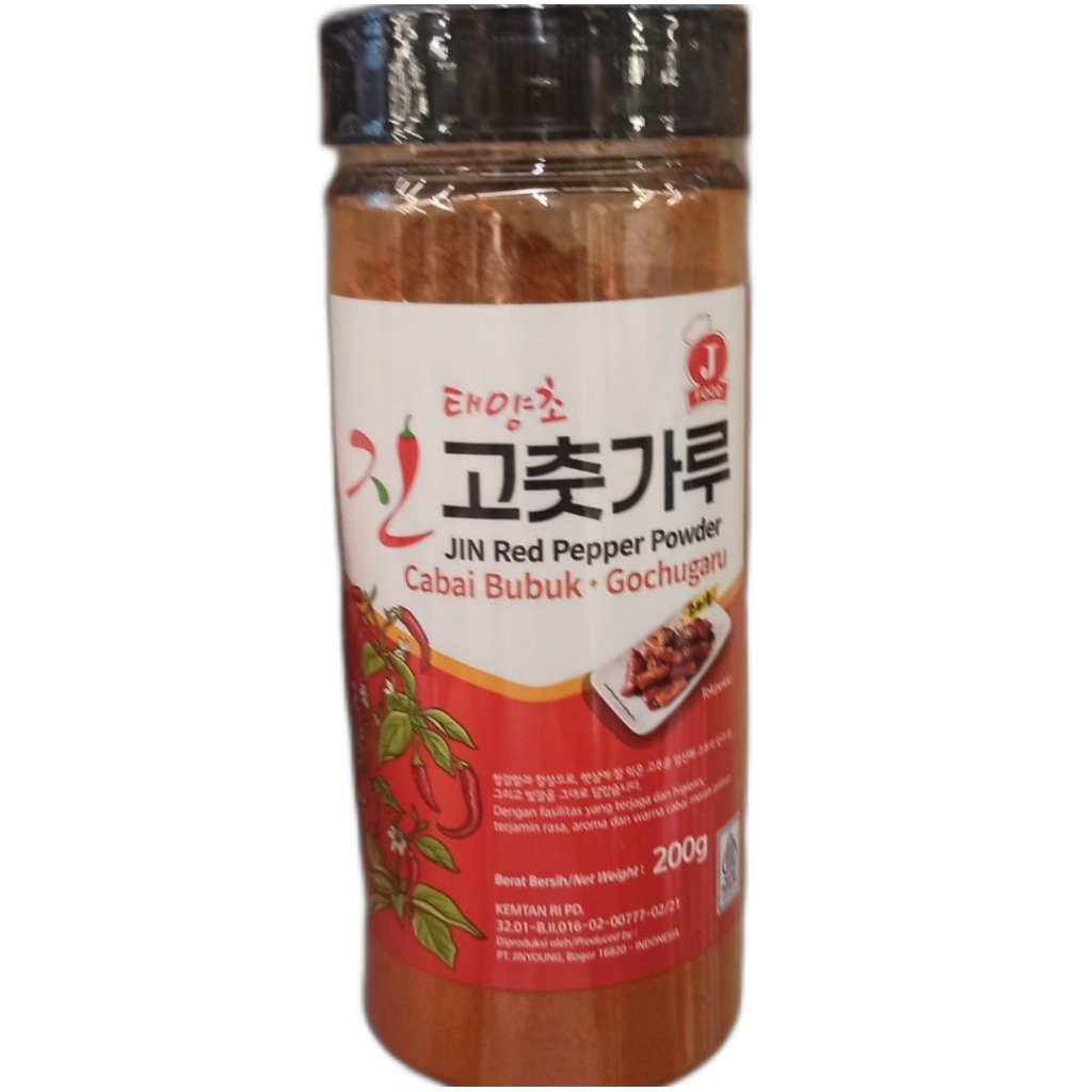 

Jfood Jin Red Pepper Powder Cabai Bubuk Halus Gochugaru Cabai Bubuk Korea Botol 200g