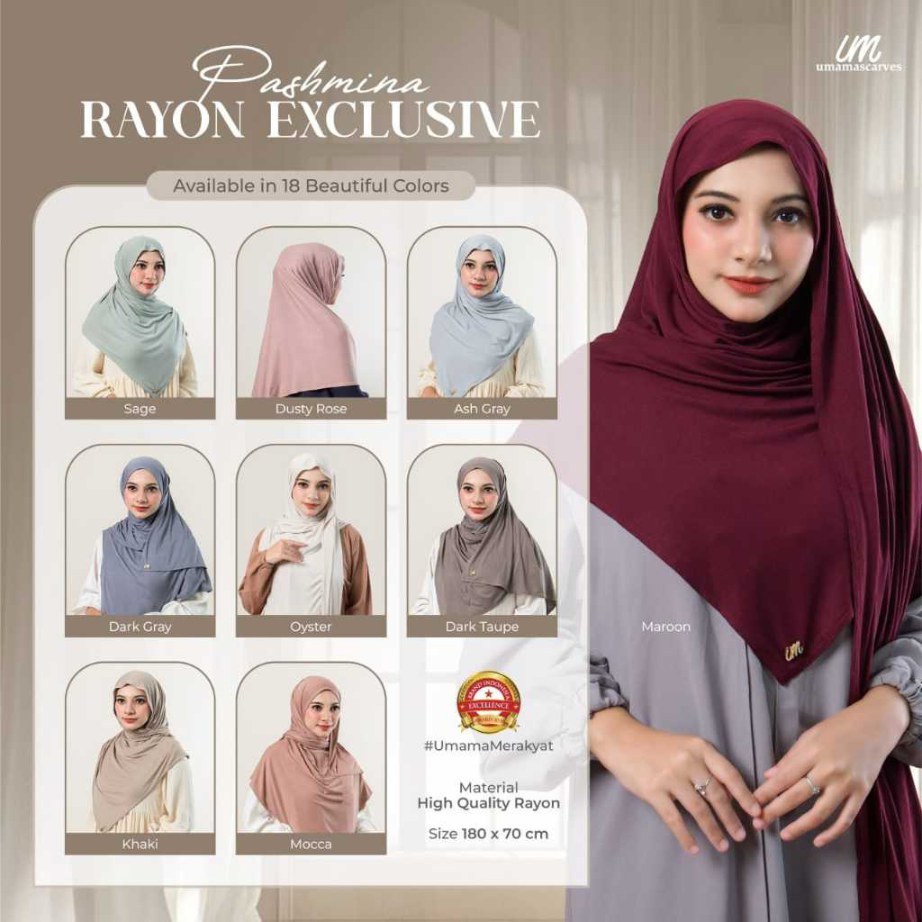 PASHMINA KAOS TAYON UMAMA / PASHMINA KAOS EXLUSIVE UMAMA SCARF