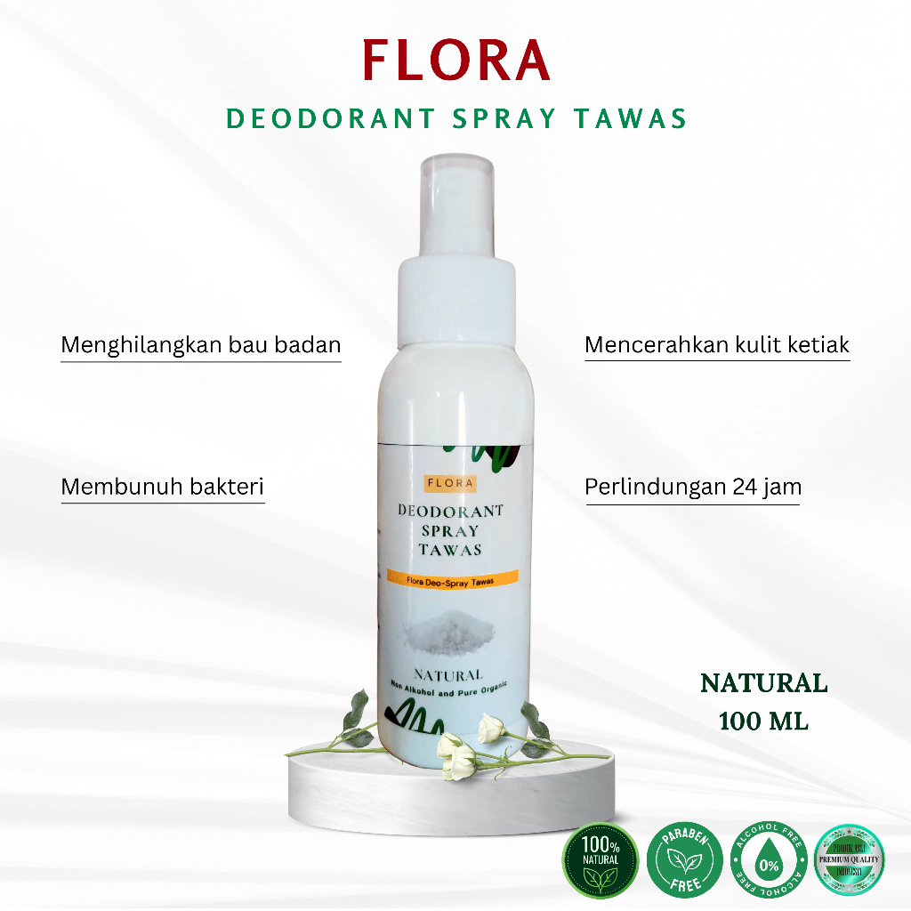 Deodorant Tawas Spray 100 ml Tawas Ketiak by Flora