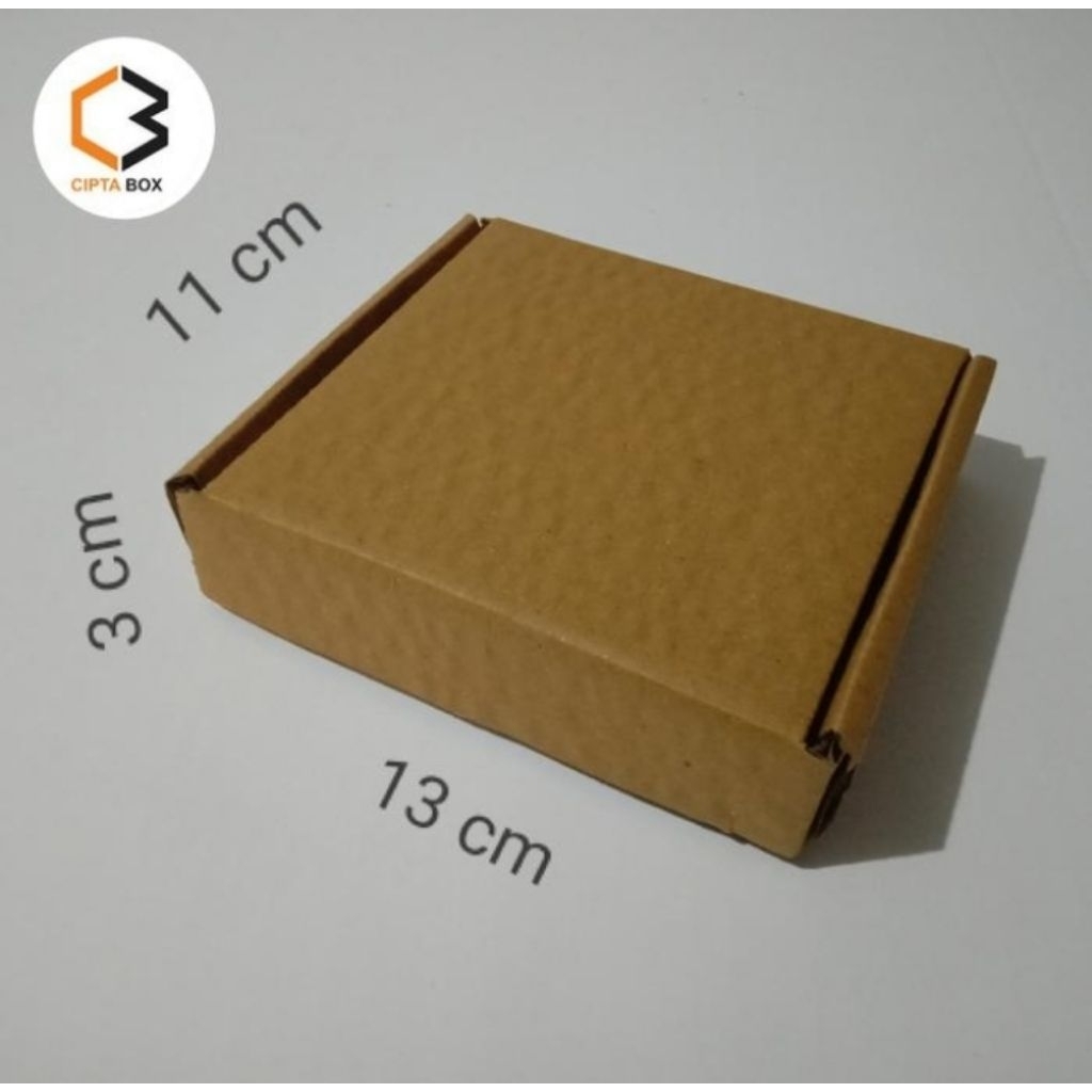

karton box kardus dus diecut ukuran luar 13 x 11 x 3 cm